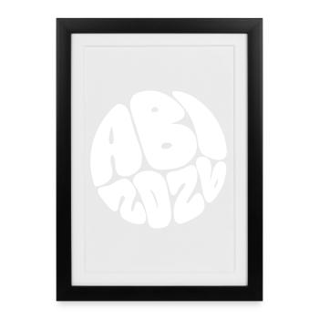 Motif de cercle de police de la police blob - Affiche encadrée (27 × 37 cm) - noir - Devant