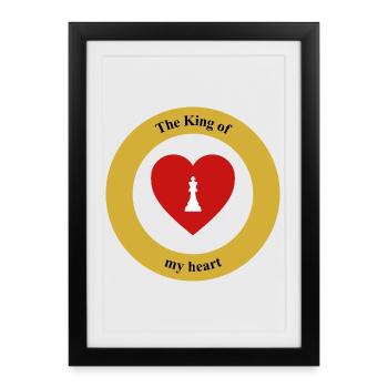 The King of My Heart: The ultimate endgame is love - Framed poster (27 × 37 cm) - black - Front