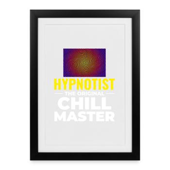 Spécialiste certifié en réduction du stress clinique - Affiche encadrée (27 × 37 cm) - noir - Devant