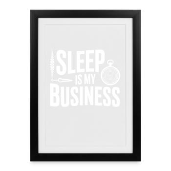 Le sommeil hypnotiseur est mon équipement professionnel professionnel - Affiche encadrée (27 × 37 cm) - noir - Devant