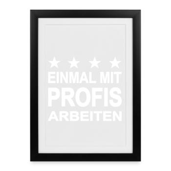 work - Framed poster (27 × 37 cm) - black - Front