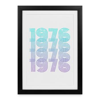 Millésime 1976 - Affiche encadrée (27 × 37 cm) - noir - Devant