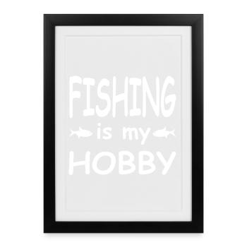 Angling - Framed poster (27 × 37 cm) - black - Front