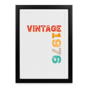 Millésime 1976 - Affiche encadrée (27 × 37 cm) - noir - Devant