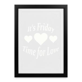 C’EST VENDREDI - Affiche encadrée (27 × 37 cm) - noir - Devant