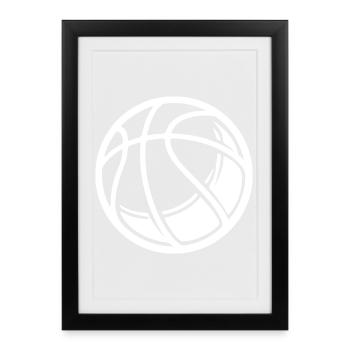 Basketball Ball - Framed poster (27 × 37 cm) - black - Front