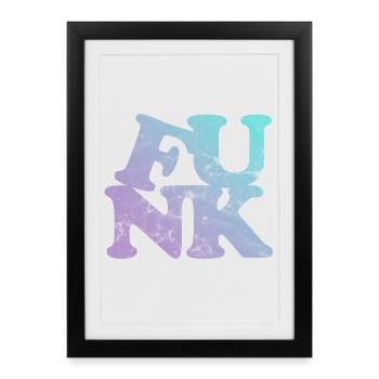 Musique funk - Affiche encadrée (27 × 37 cm) - noir - Devant