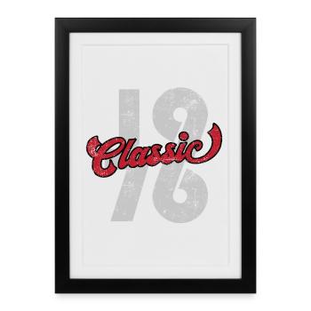 Classique 1976 - Affiche encadrée (27 × 37 cm) - noir - Devant