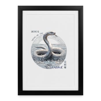 Metal Snake 2001 – L’Année du Metal Snake - Affiche encadrée (27 × 37 cm) - noir - Devant