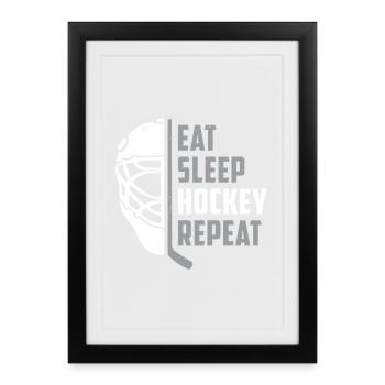 Hockey - Affiche encadrée (27 × 37 cm) - noir - Devant