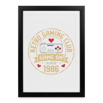 March 1986 Birthday Gift March 1986 Born - Framed poster (27 × 37 cm) - black - Front