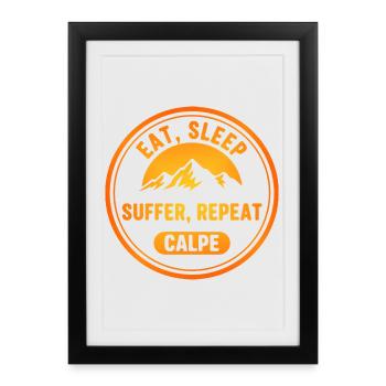 Eat Sleep Suffer Repeat Calpe - Framed poster (27 × 37 cm) - black - Front
