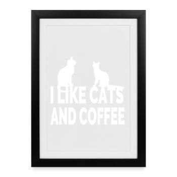 feline - Framed poster (27 × 37 cm) - black - Front
