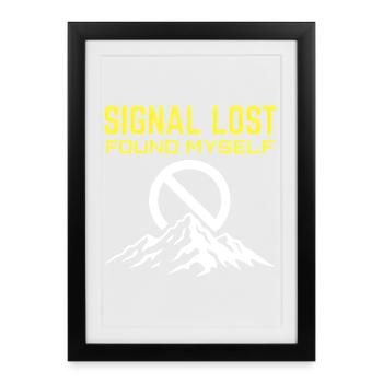 Signal perdu trouvé moi-même - Affiche encadrée (27 × 37 cm) - noir - Devant