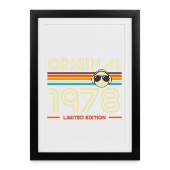 Original 1978 Limited Edition Retro - Framed poster (27 × 37 cm) - black - Front