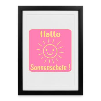 Bonjour rayon de soleil - Affiche encadrée (27 × 37 cm) - noir - Devant