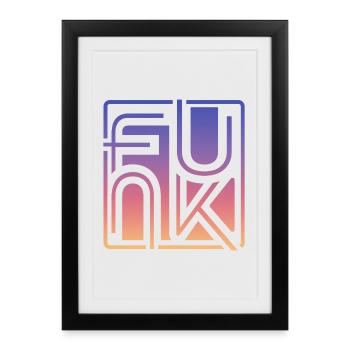 Musique funk - Affiche encadrée (27 × 37 cm) - noir - Devant