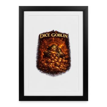 Dice Goblin T-Shirt – Dice & Role Play - Framed poster (27 × 37 cm) - black - Front