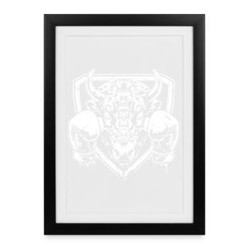Bison Boxing MMA - Framed poster (27 × 37 cm) - black - Front