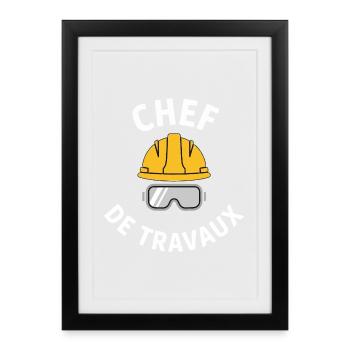 Site Manager Works Handyman DIY Cadea - Framed poster (27 × 37 cm) - black - Front