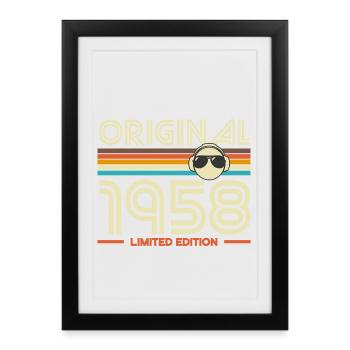 Original 1958 Retro Edition - Framed poster (27 × 37 cm) - black - Front