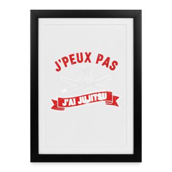 I Can't Jiu Jitsu T-Shirt - Framed poster (27 × 37 cm) - black - Front