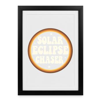 Solar eclipse chaser - Framed poster (27 × 37 cm) - black - Front