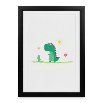 Failed as a Human – I'm a Dinosaur Now - Framed poster (27 × 37 cm) - black - Front