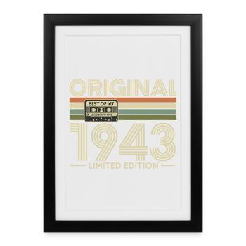 Original 1943 Édition Limitée - Affiche encadrée (27 × 37 cm) - noir - Devant