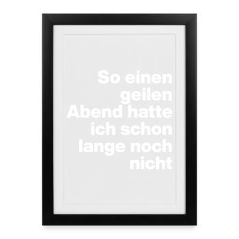ÇA FAIT LONGTEMPS QUE JE N’AI PAS PASSÉ UNE SI BONNE SOIRÉE, PARTY 🍻 - Affiche encadrée (27 × 37 cm) - noir - Devant