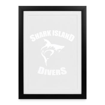 SHARK ISLAND DIVERS - Framed poster (27 × 37 cm) - black - Front