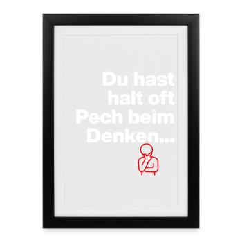YOU JUST HAVE BAD LUCK THINKING. SARCASM GIFT - Framed poster (27 × 37 cm) - black - Front