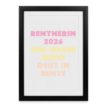 Pension Farewell Pensioner 2026 - Framed poster (27 × 37 cm) - black - Front