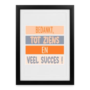Thanks - Good luck - Framed poster (27 × 37 cm) - black - Front