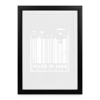 Millésime 1966 - Affiche encadrée (27 × 37 cm) - noir - Devant