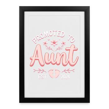 Tante 2026 Tante 2026 Promue Tante 2026 - Affiche encadrée (27 × 37 cm) - noir - Devant