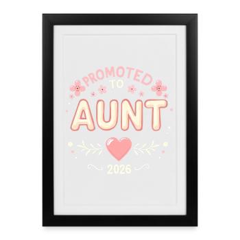 Tante 2026 Tante 2026 Promue Tante 2026 - Affiche encadrée (27 × 37 cm) - noir - Devant