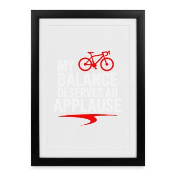 Professional Bicycle Acrobatics Performance Art  - Framed poster (27 × 37 cm) - black - Front