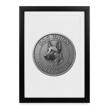 Malinois - Loyalty United - Union du Chien - Affiche encadrée (27 × 37 cm) - noir - Devant