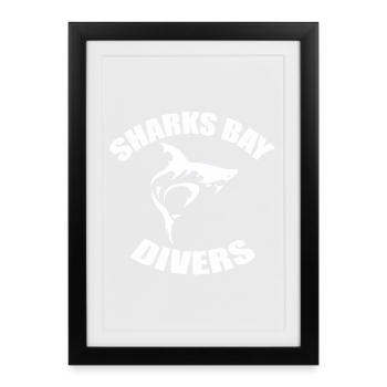 SHARKS BAY DIVERS - Framed poster (27 × 37 cm) - black - Front