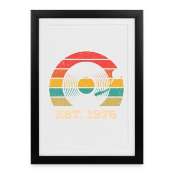 Millésime 1976 - Affiche encadrée (27 × 37 cm) - noir - Devant
