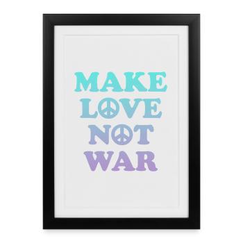 Make love not war - Framed poster (27 × 37 cm) - black - Front