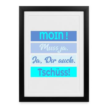 Chat Moin Bye - Framed poster (27 × 37 cm) - black - Front
