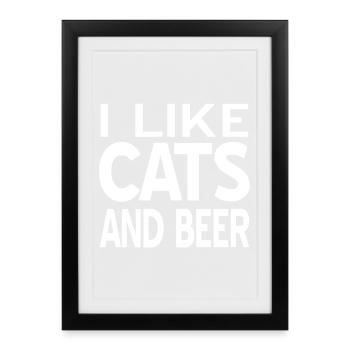 feline - Framed poster (27 × 37 cm) - black - Front