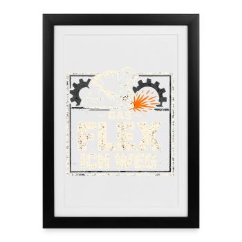 Welder The Flex I Away Cadeau - Affiche encadrée (27 × 37 cm) - noir - Devant