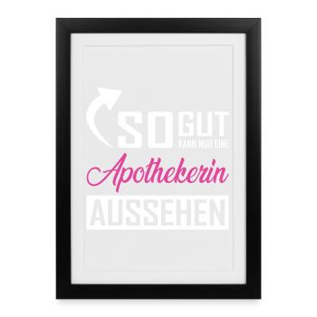 Seul un pharmacien peut avoir une telle apparence - Affiche encadrée (27 × 37 cm) - noir - Devant