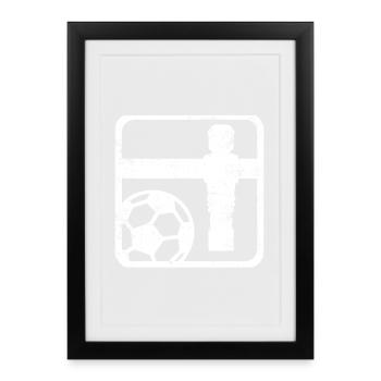 Baby-foot - Affiche encadrée (27 × 37 cm) - noir - Devant