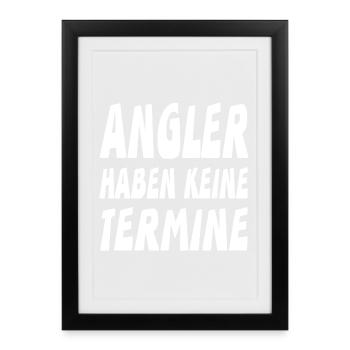 Angler - Gerahmtes Poster (27 × 37 cm) - Schwarz - Vorne