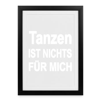 Tanzen - Gerahmtes Poster (27 × 37 cm) - Schwarz - Vorne