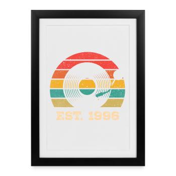 Millésime 1996 - Affiche encadrée (27 × 37 cm) - noir - Devant